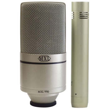 MXL Microphones 01 0014 990/991 Küçük Diyafram Condenser Vokal/Enstrüman Mikrofonu Kayıt Seti | Vokal ve Enstrüman Mikrofonları Taşıma Çantalı Paket